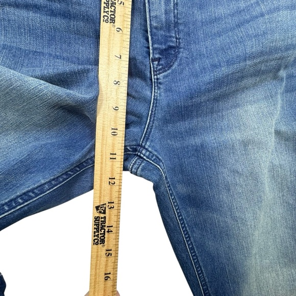 Athleta Sculptek Flare Jeans True Blue Size 12 Tall - Picture 10 of 13